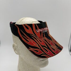 Universal Studios Florida Theme Park Flame Fire Red Yellow Visor‎ Hat